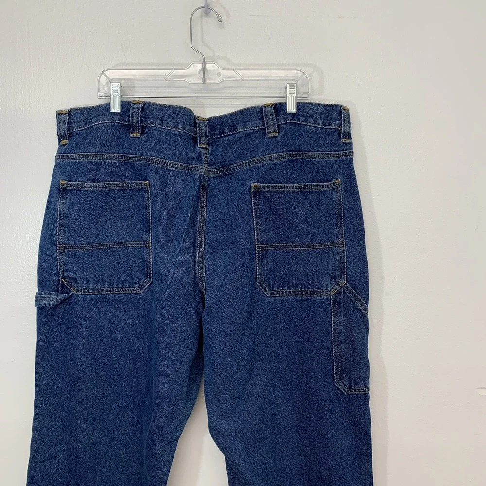 Blue Mountain‎ Y2K Carpenter Jeans Men 42 Straight 100% Cotton Heavy Inseam 28
